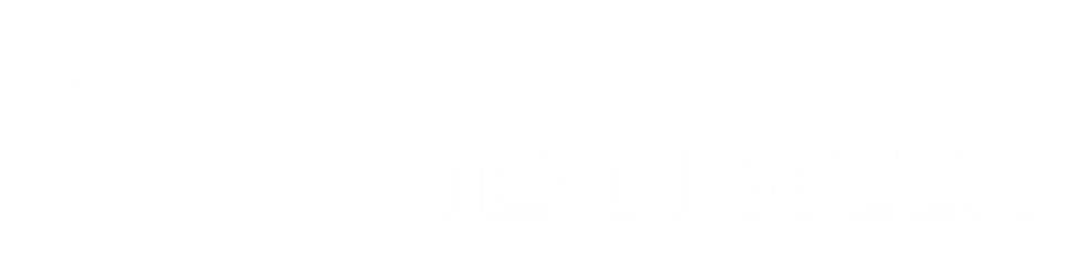 DTX Manchester Tech Week Logo   White Stacked